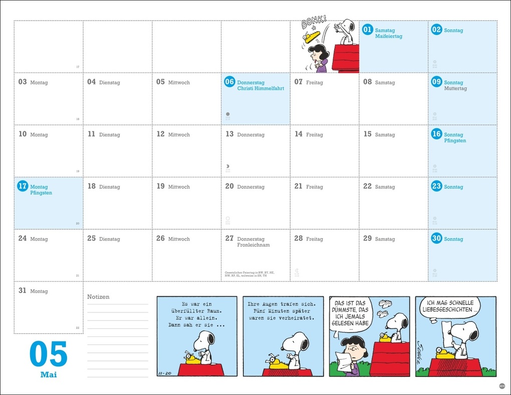 Weitere Ansicht: Peanuts Monatsplaner 2027
