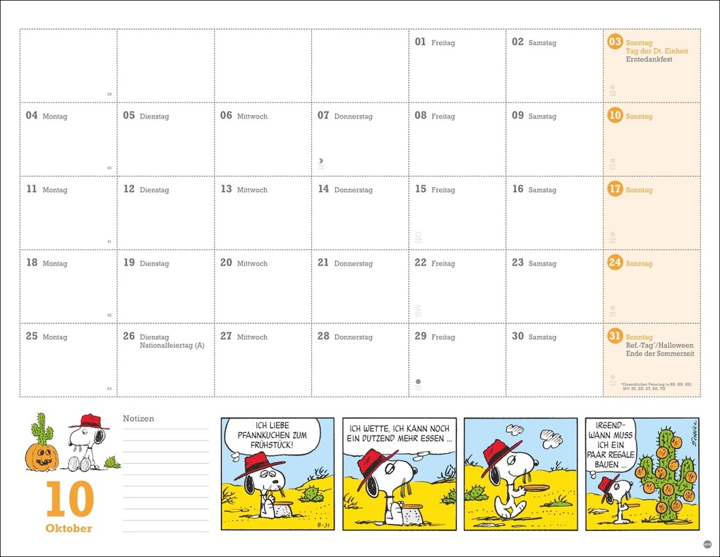 Weitere Ansicht: Peanuts Monatsplaner 2027