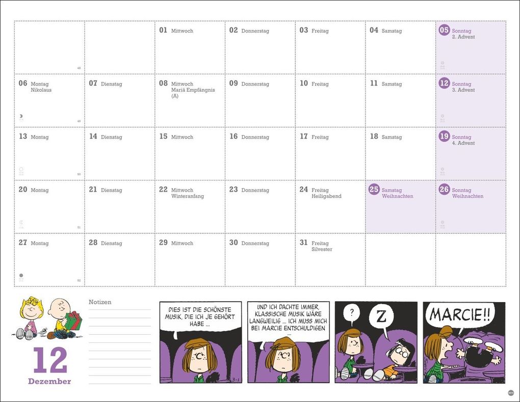 Weitere Ansicht: Peanuts Monatsplaner 2027