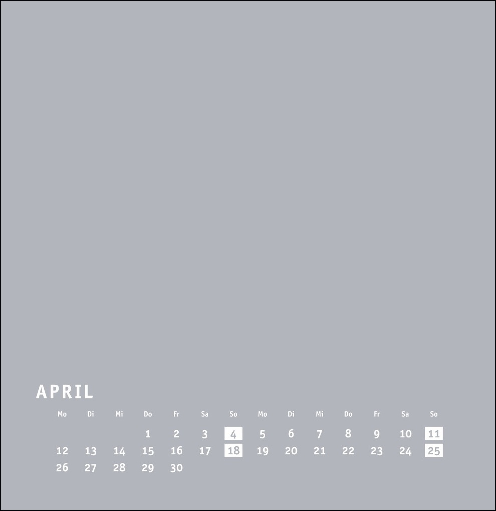 Weitere Ansicht: Premium-Bastelkalender silbergrau groß 2027