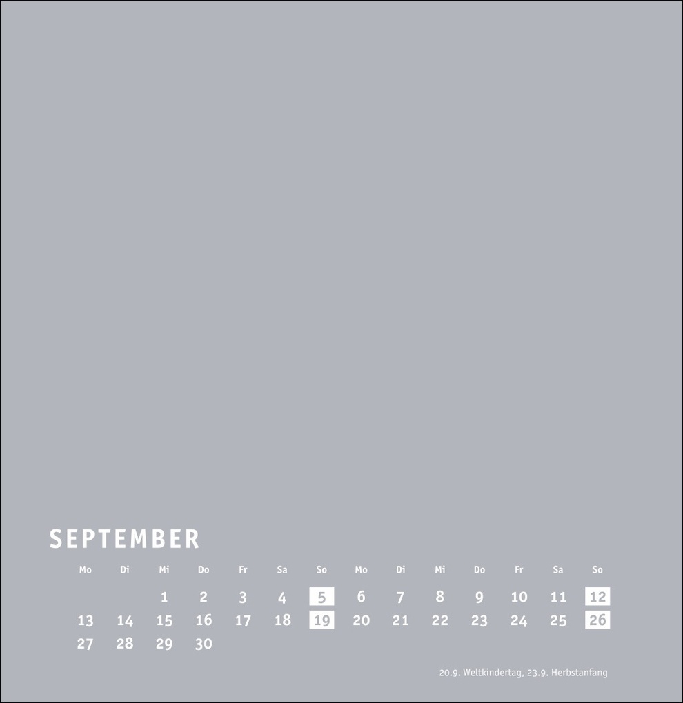 Weitere Ansicht: Premium-Bastelkalender silbergrau groß 2027