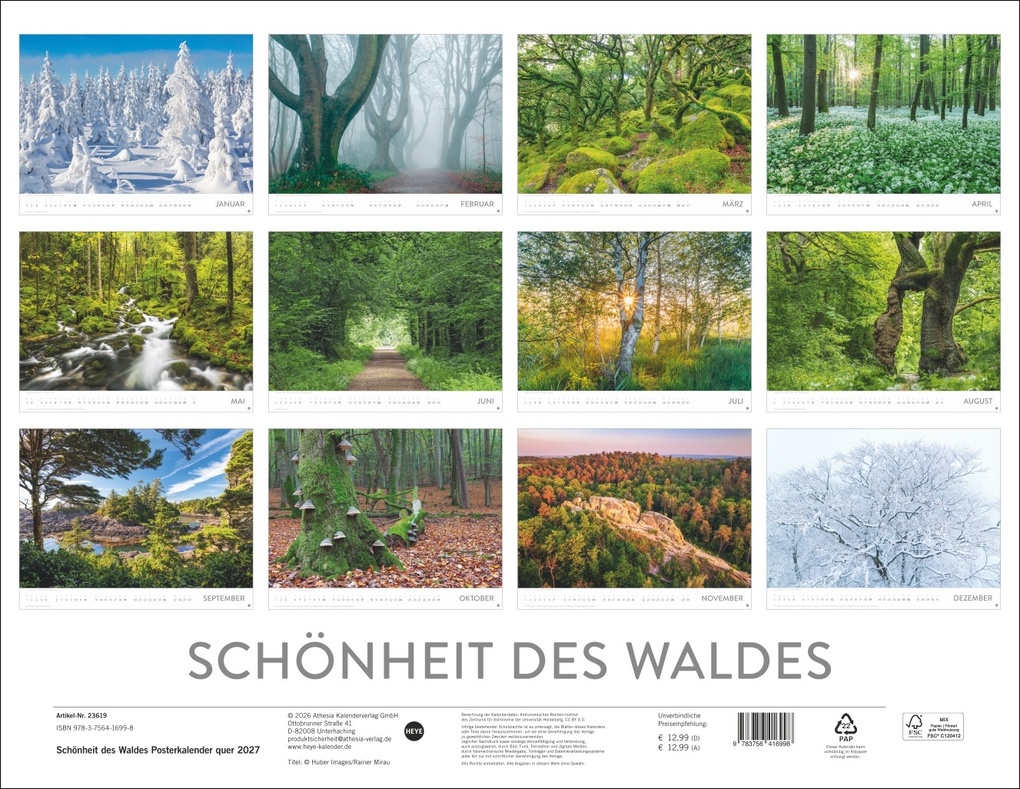 Weitere Ansicht: Schönheit des Waldes Posterkalender 2027