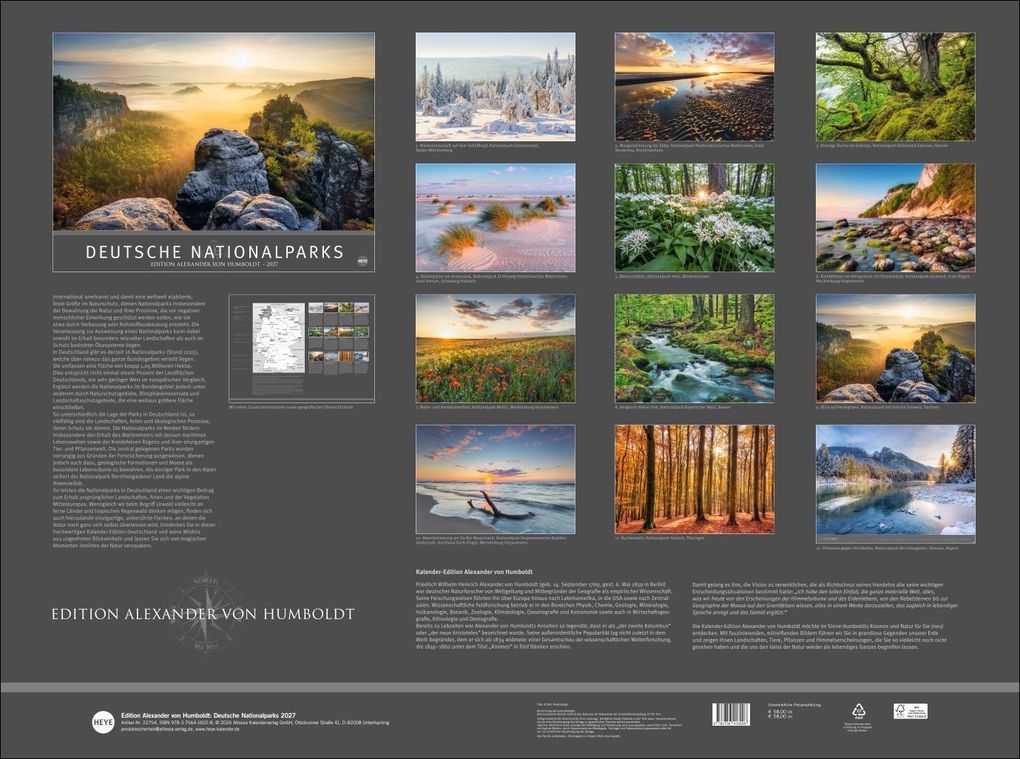 Weitere Ansicht: Deutsche Nationalparks - Edition Alexander von Humboldt Kalender 2027