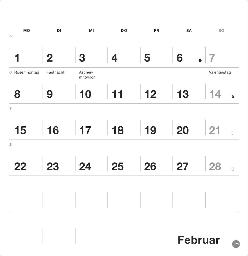 Weitere Ansicht: Black&White Monatsplaner zum Aufstellen 2027