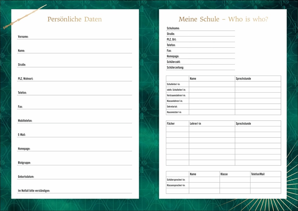 Weitere Ansicht: Harry Potter 17-Monats-Kalenderbuch A5 2027 - 17 Monate. Von August 2026 bis Dezember 2027