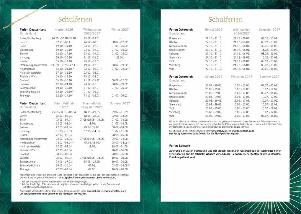 Weitere Ansicht: Harry Potter 17-Monats-Kalenderbuch A5 2027 - 17 Monate. Von August 2026 bis Dezember 2027