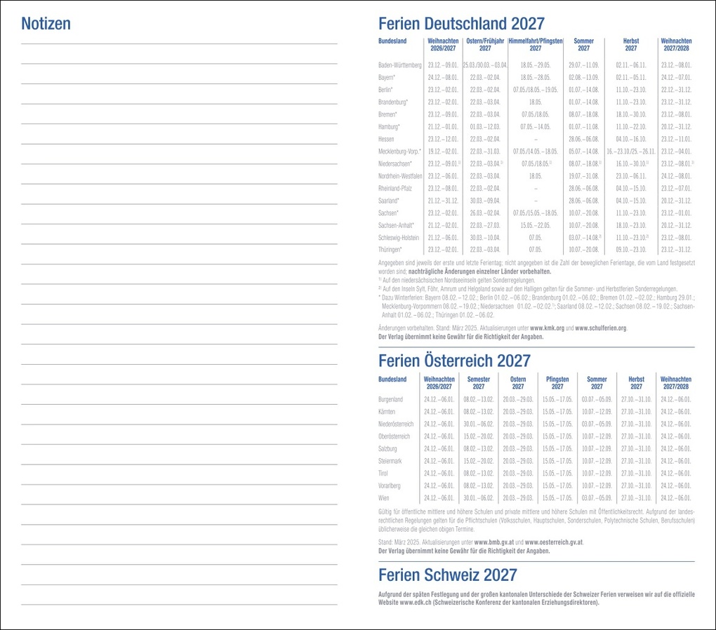 Weitere Ansicht: Wochen-Taschenkalender, schwarz 2027