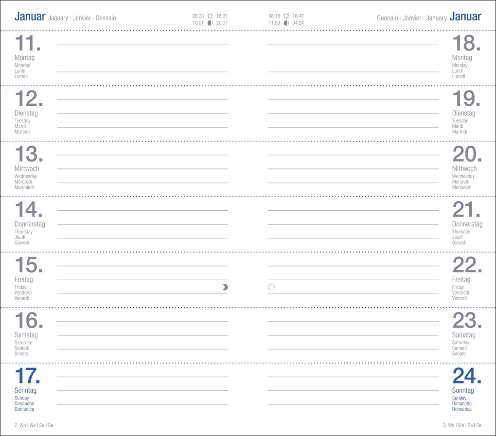 Weitere Ansicht: Wochen-Taschenkalender, schwarz 2027