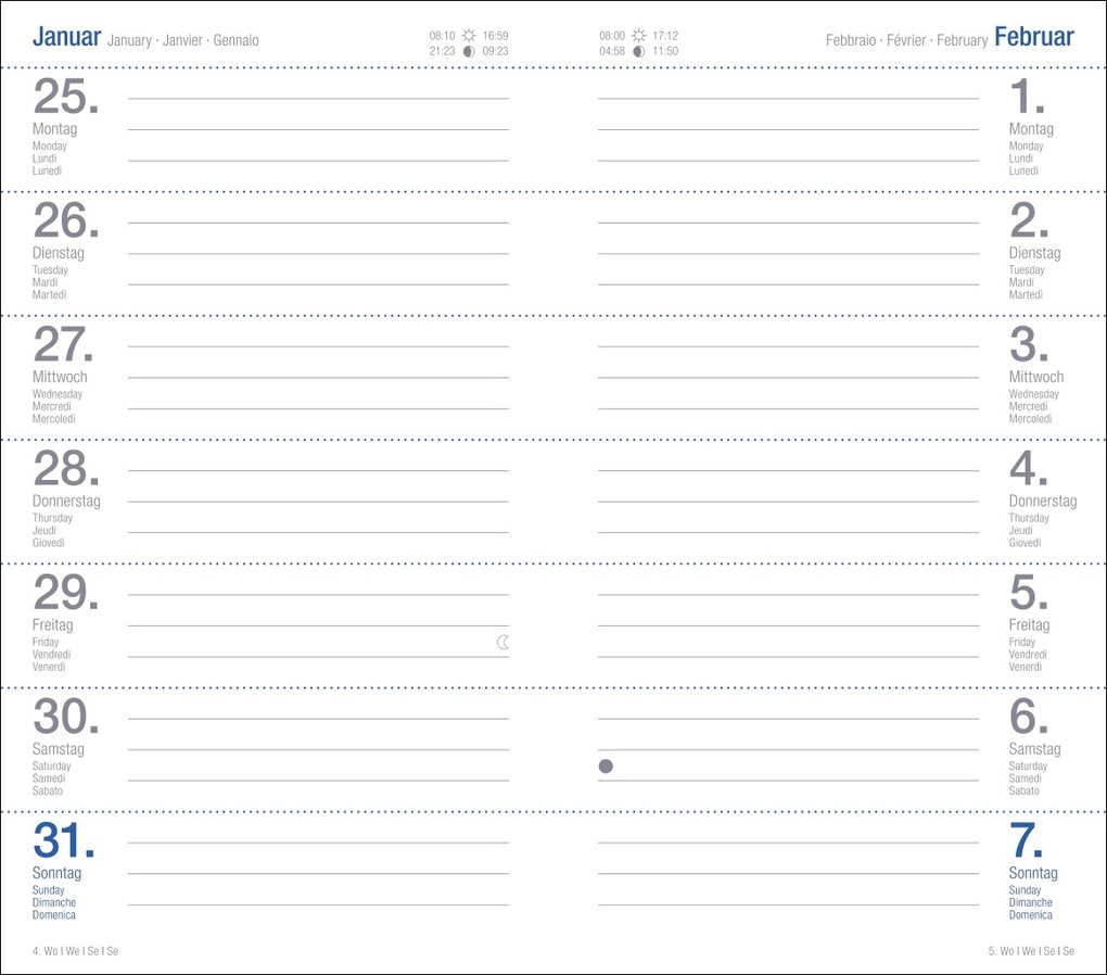 Weitere Ansicht: Wochen-Taschenkalender, schwarz 2027