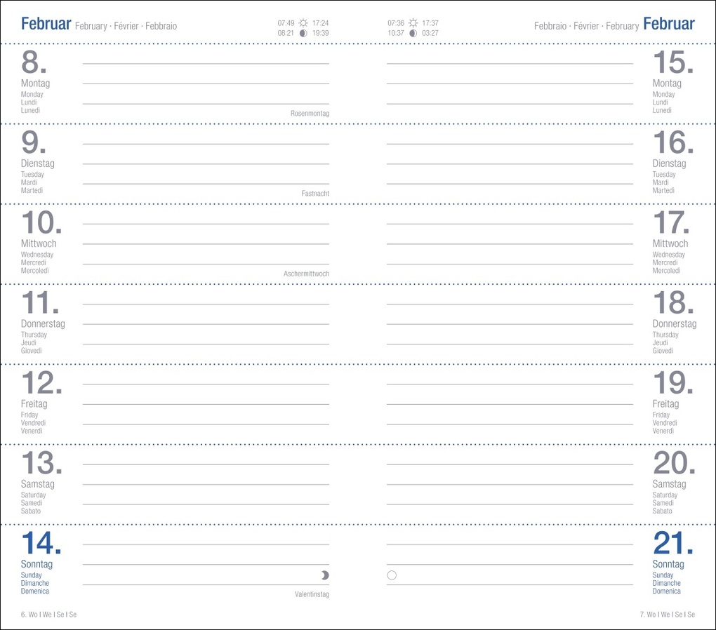 Weitere Ansicht: Wochen-Taschenkalender, schwarz 2027