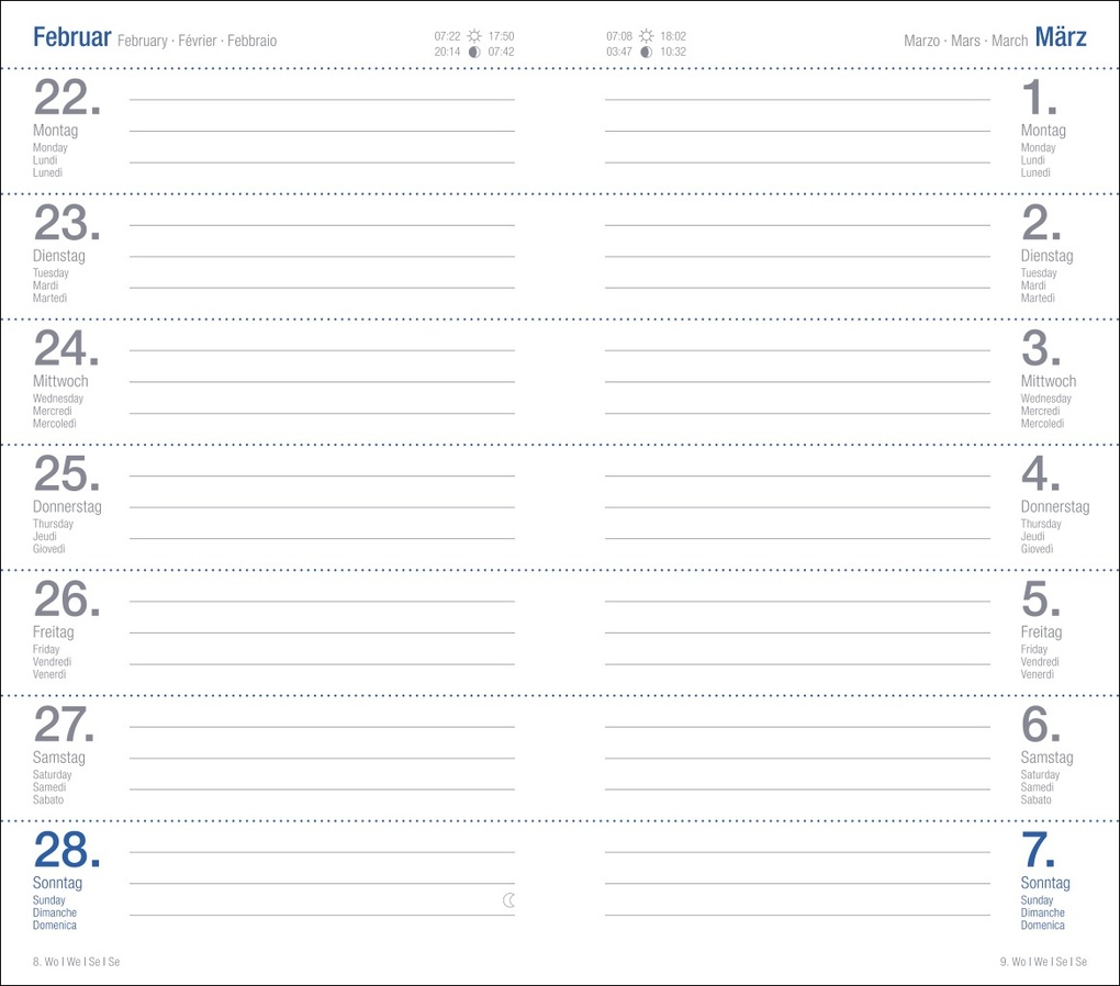 Weitere Ansicht: Wochen-Taschenkalender, schwarz 2027