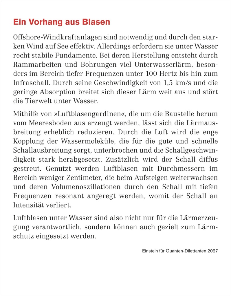 Weitere Ansicht: Einstein für Quanten-Dilettanten Tagesabreißkalender 2027 - Ein vergnüglicher Crashkurs in Sachen Naturwissenschaften | Elena Bernard, Ilja Rückmann, Michael Schweer-de Bailly