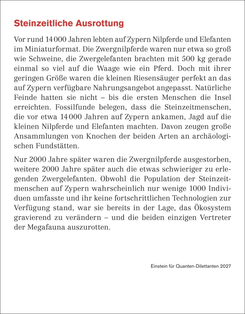 Weitere Ansicht: Einstein für Quanten-Dilettanten Tagesabreißkalender 2027 - Ein vergnüglicher Crashkurs in Sachen Naturwissenschaften | Elena Bernard, Ilja Rückmann, Michael Schweer-de Bailly
