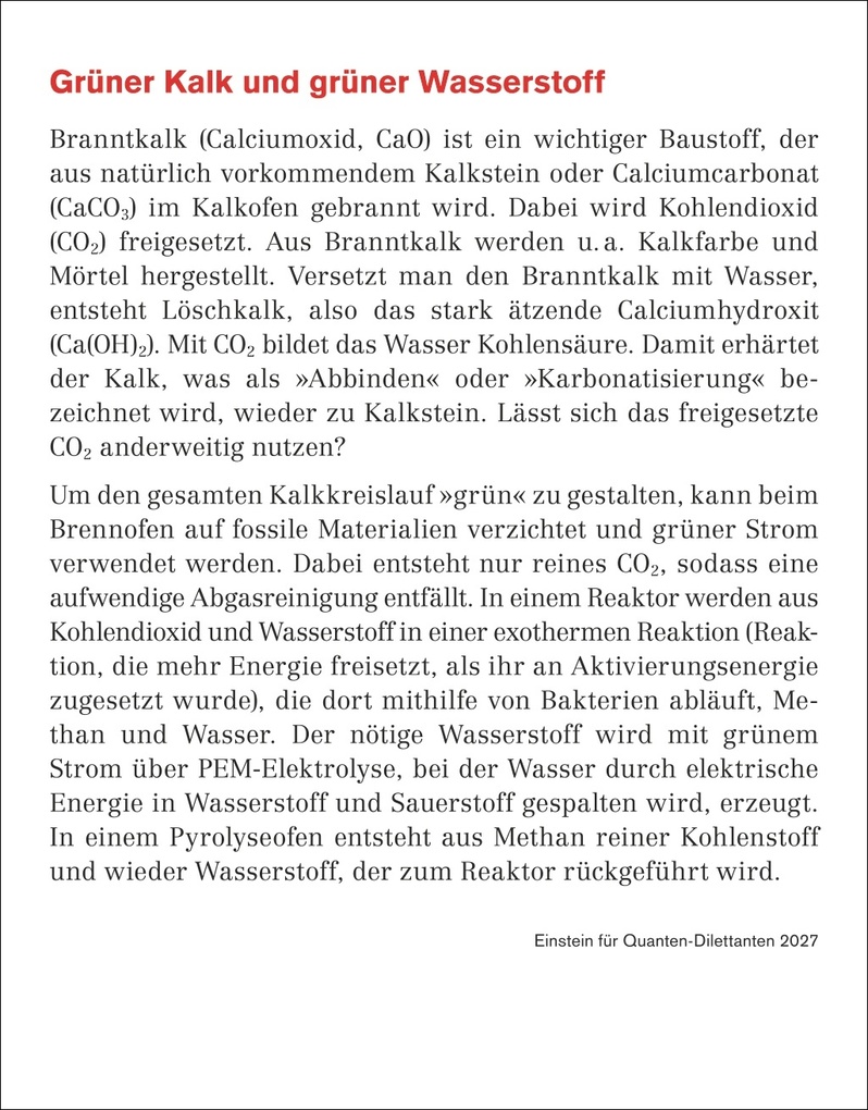 Weitere Ansicht: Einstein für Quanten-Dilettanten Tagesabreißkalender 2027 - Ein vergnüglicher Crashkurs in Sachen Naturwissenschaften | Elena Bernard, Ilja Rückmann, Michael Schweer-de Bailly