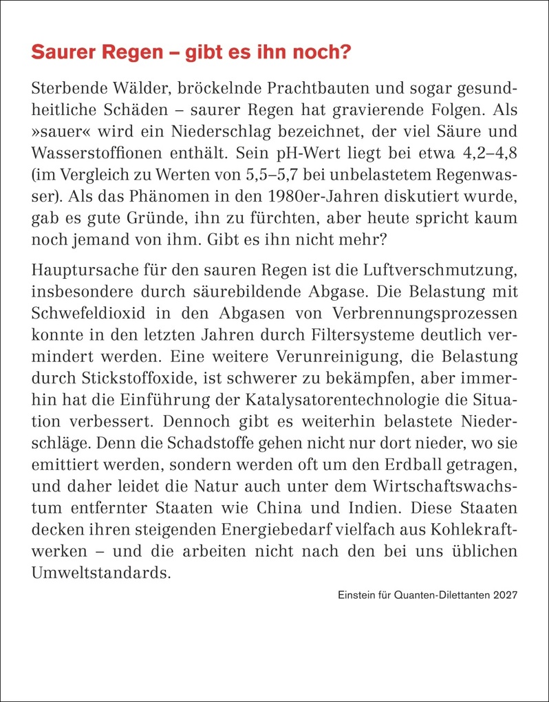 Weitere Ansicht: Einstein für Quanten-Dilettanten Tagesabreißkalender 2027 - Ein vergnüglicher Crashkurs in Sachen Naturwissenschaften | Elena Bernard, Ilja Rückmann, Michael Schweer-de Bailly
