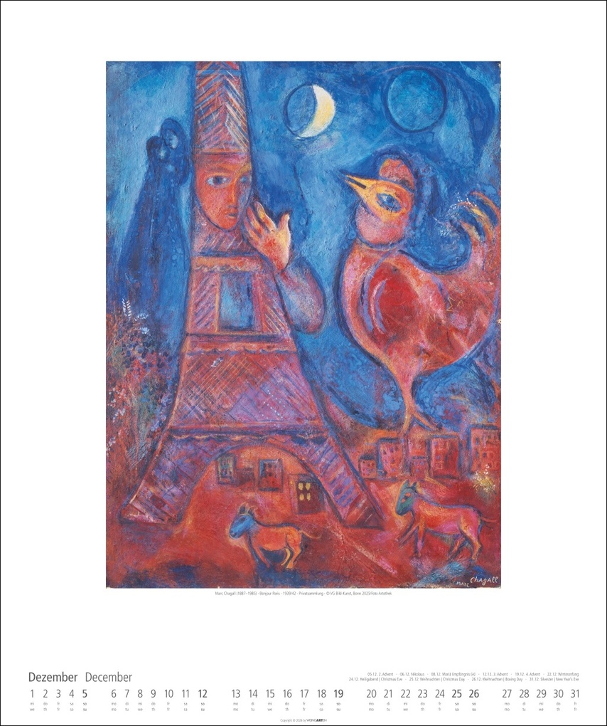 Weitere Ansicht: Marc Chagall Kalender 2027 | Marc Chagall