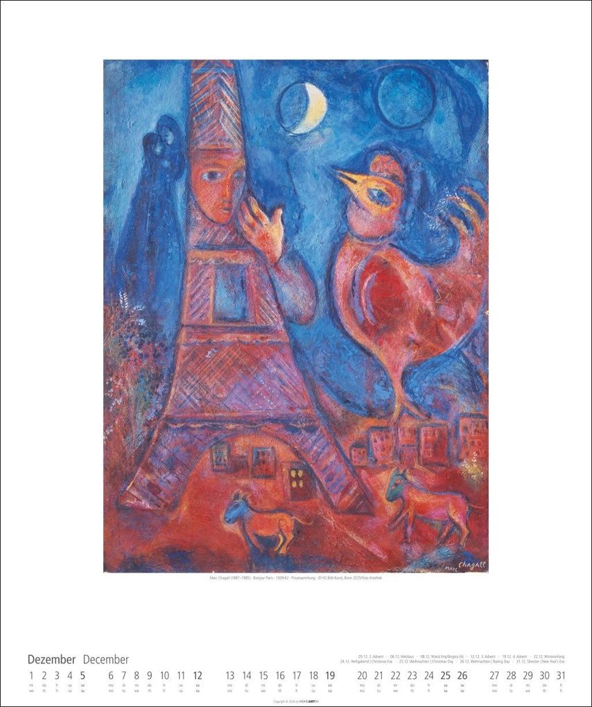 Weitere Ansicht: Marc Chagall Kalender 2027 | Marc Chagall