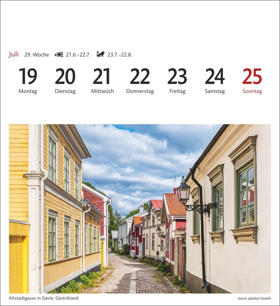 Weitere Ansicht: Schweden Sehnsuchtskalender 2027 - Wochenkalender mit 53 Postkarten