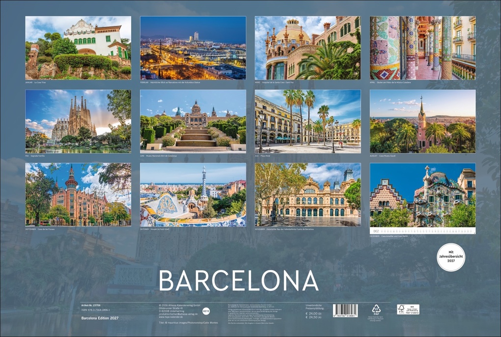 Weitere Ansicht: Barcelona Edition Kalender 2027