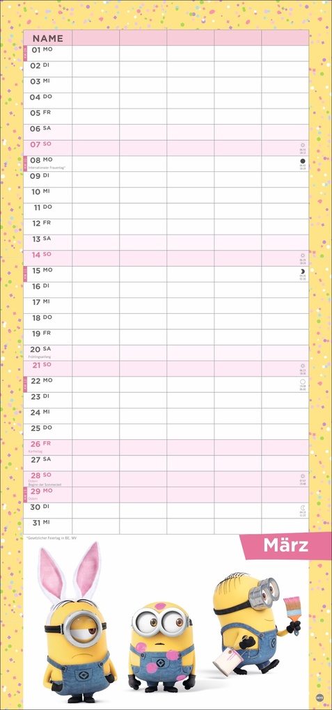 Weitere Ansicht: Minions Familienplaner 2027
