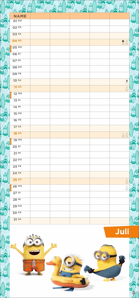 Weitere Ansicht: Minions Familienplaner 2027