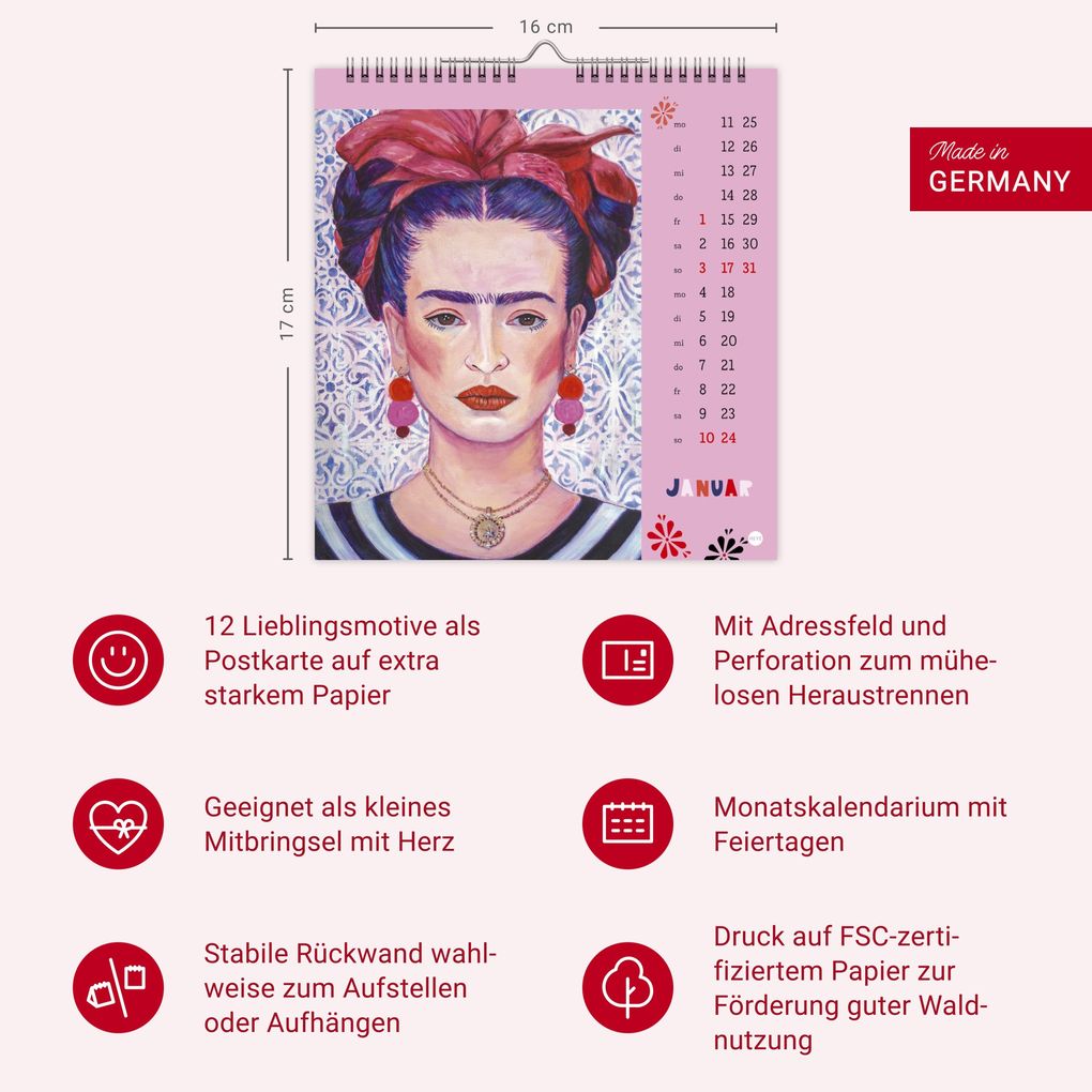 Weitere Ansicht: Frida Postkartenkalender 2027
