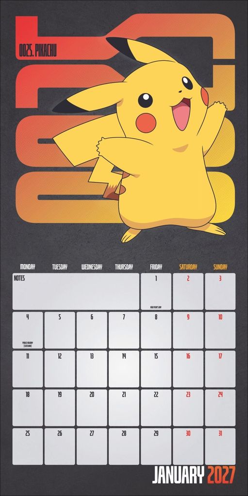Weitere Ansicht: Pokémon Broschurkalender 2027