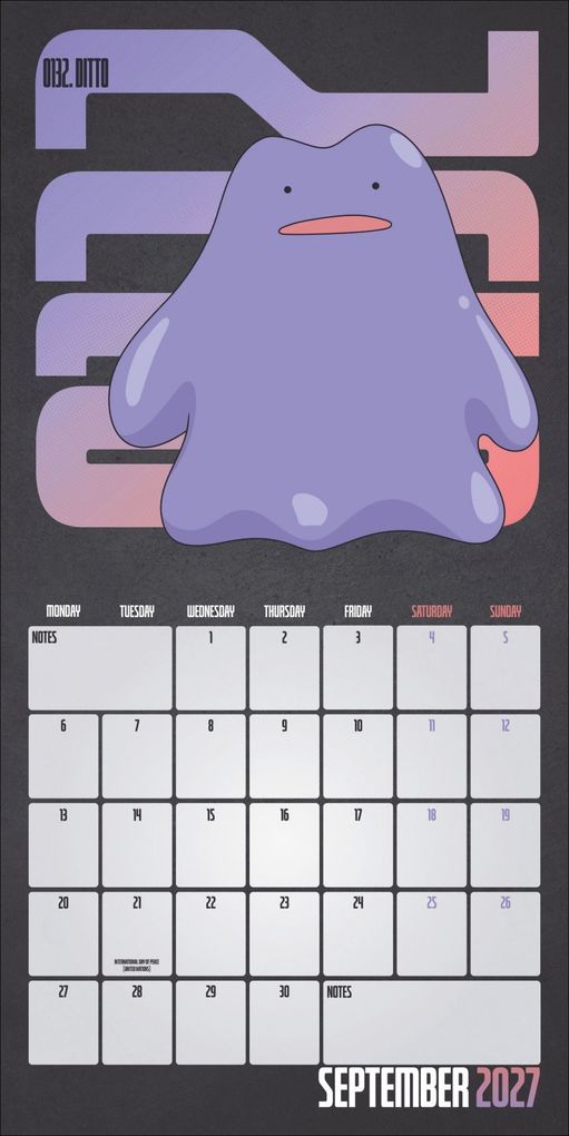 Weitere Ansicht: Pokémon Broschurkalender 2027