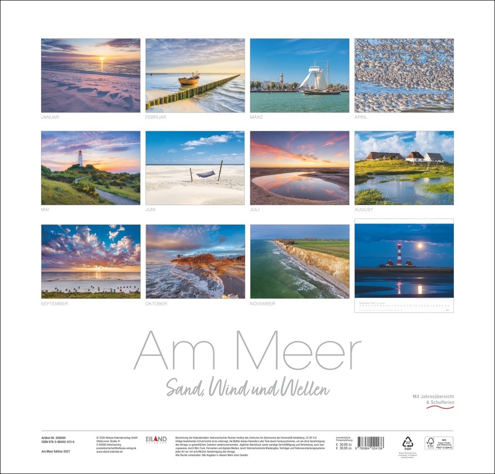 Weitere Ansicht: Am Meer Edition Kalender 2027 - Sand, Wind und Wellen | Hans Jessel
