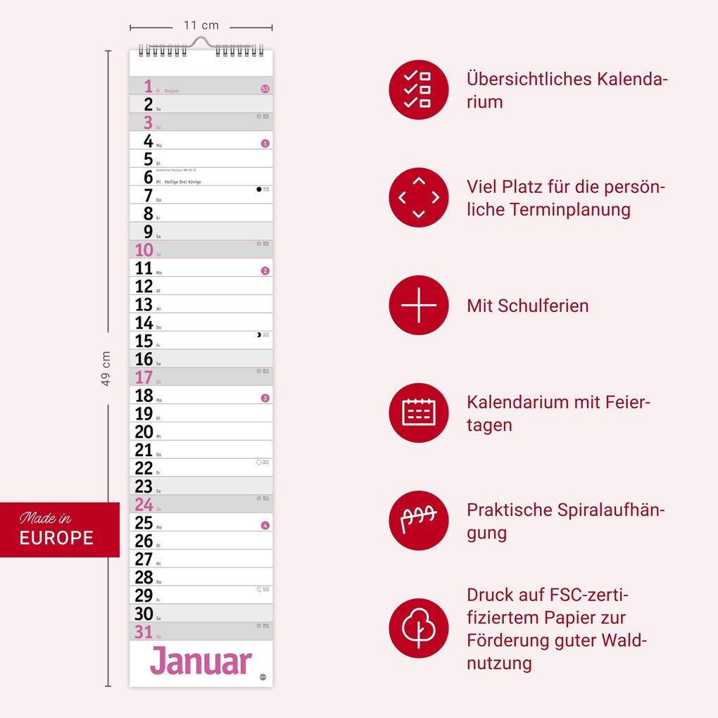 Weitere Ansicht: Langplaner, pink 2027