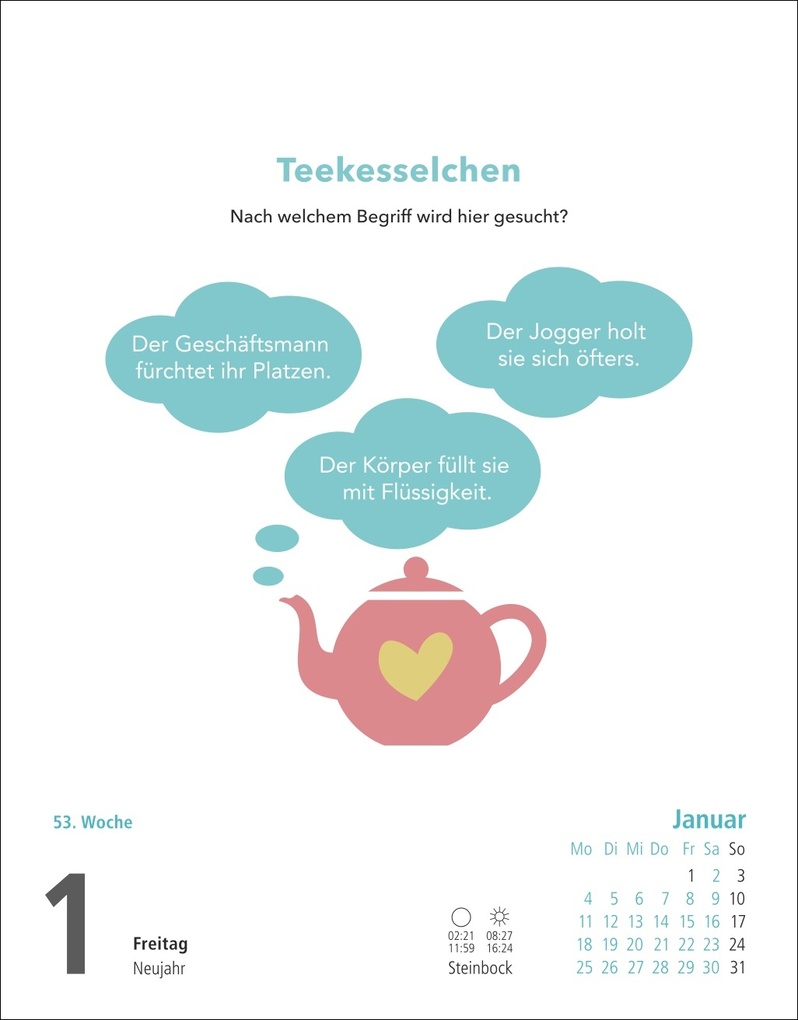 Weitere Ansicht: Stefan Heine Gehirnjogging Tagesabreißkalender 2027 | Stefan Heine