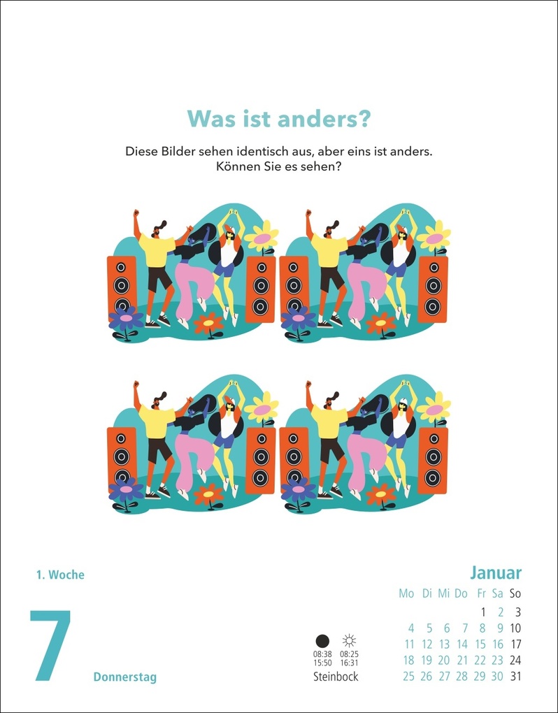 Weitere Ansicht: Stefan Heine Gehirnjogging Tagesabreißkalender 2027 | Stefan Heine