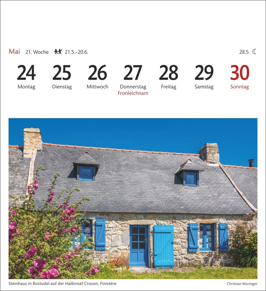 Weitere Ansicht: Bretagne & Normandie Sehnsuchtskalender 2027 - Wochenkalender mit 53 Postkarten