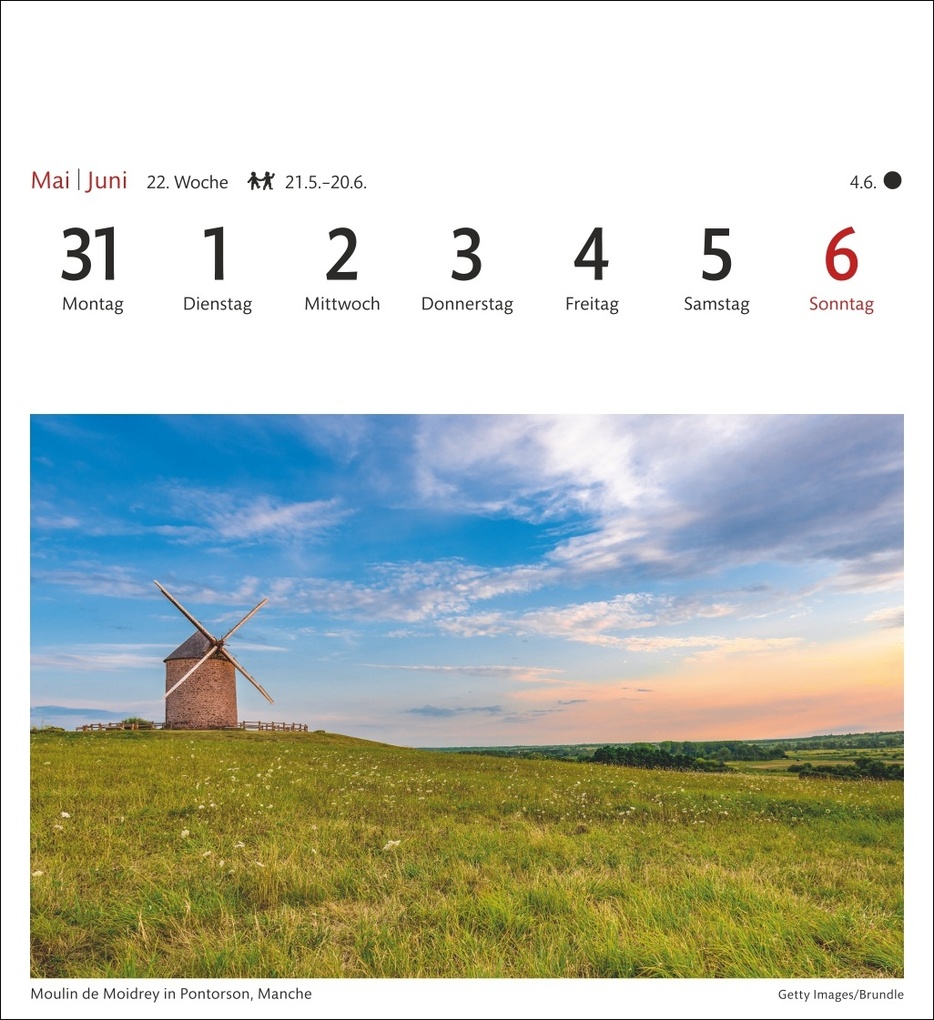 Weitere Ansicht: Bretagne & Normandie Sehnsuchtskalender 2027 - Wochenkalender mit 53 Postkarten