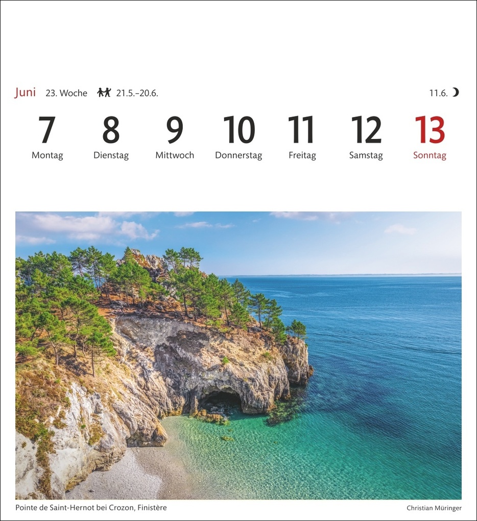 Weitere Ansicht: Bretagne & Normandie Sehnsuchtskalender 2027 - Wochenkalender mit 53 Postkarten