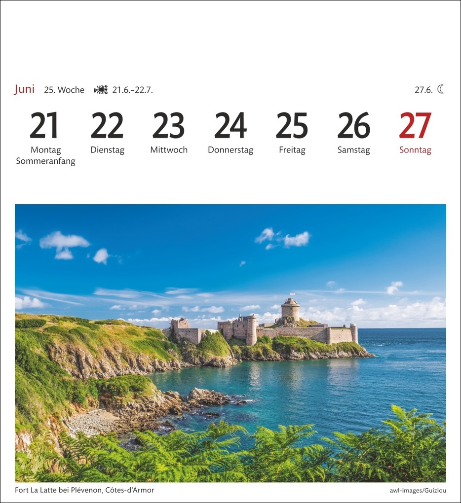 Weitere Ansicht: Bretagne & Normandie Sehnsuchtskalender 2027 - Wochenkalender mit 53 Postkarten