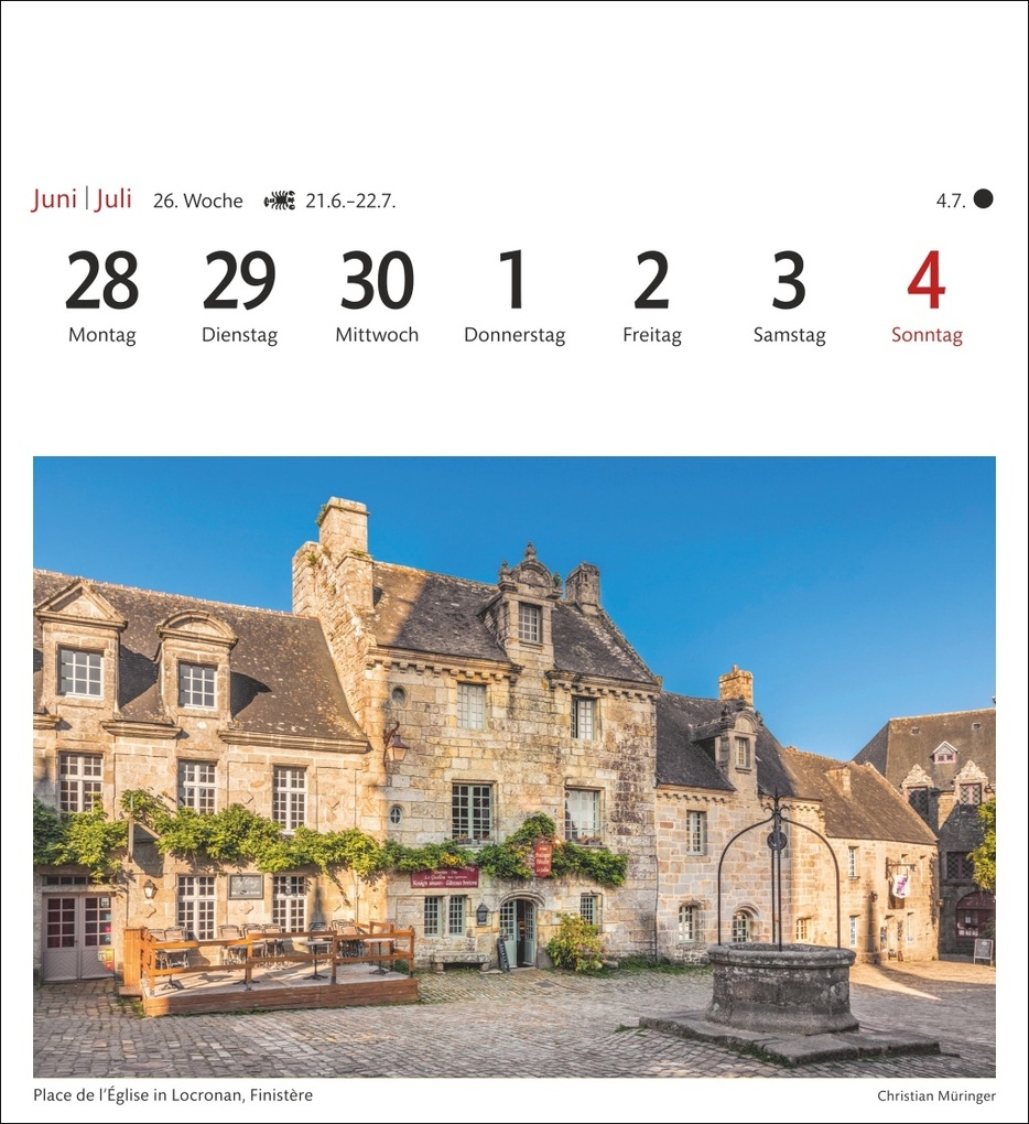 Weitere Ansicht: Bretagne & Normandie Sehnsuchtskalender 2027 - Wochenkalender mit 53 Postkarten