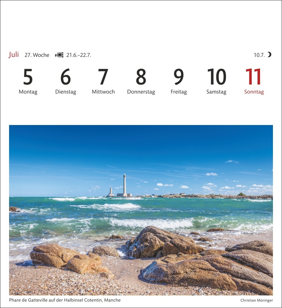 Weitere Ansicht: Bretagne & Normandie Sehnsuchtskalender 2027 - Wochenkalender mit 53 Postkarten
