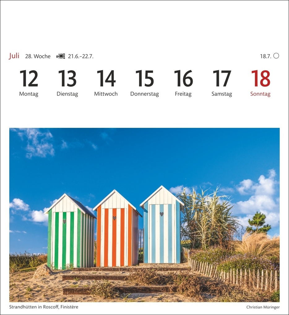 Weitere Ansicht: Bretagne & Normandie Sehnsuchtskalender 2027 - Wochenkalender mit 53 Postkarten