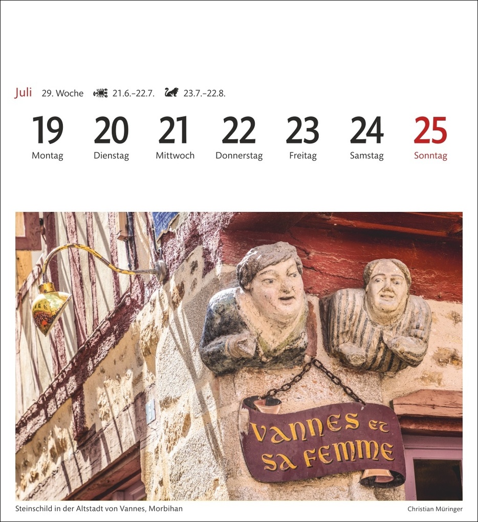 Weitere Ansicht: Bretagne & Normandie Sehnsuchtskalender 2027 - Wochenkalender mit 53 Postkarten