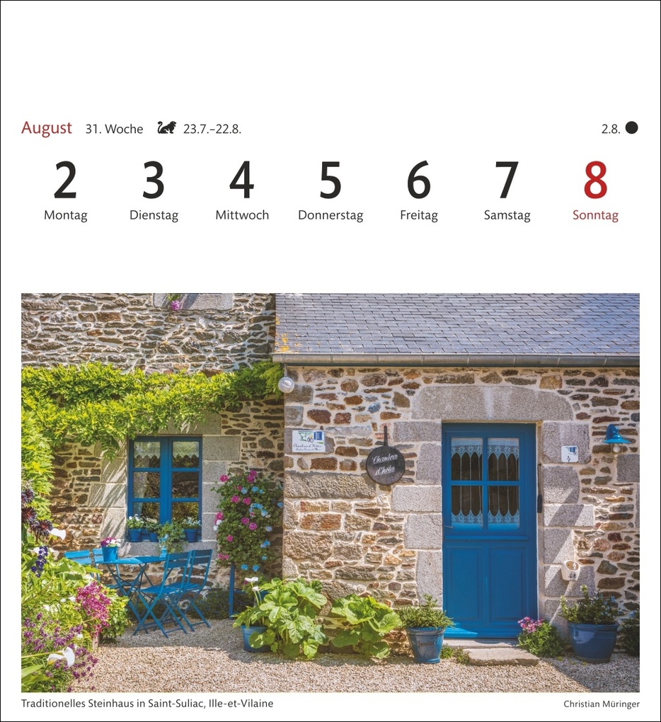 Weitere Ansicht: Bretagne & Normandie Sehnsuchtskalender 2027 - Wochenkalender mit 53 Postkarten