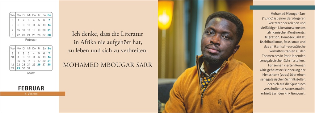 Weitere Ansicht: Der literarische Premium-Tischplaner 2027 - Wochenkalender mit Zitaten und Biografien ausgewählter Autorinnen und Autoren | Ulrike Issel