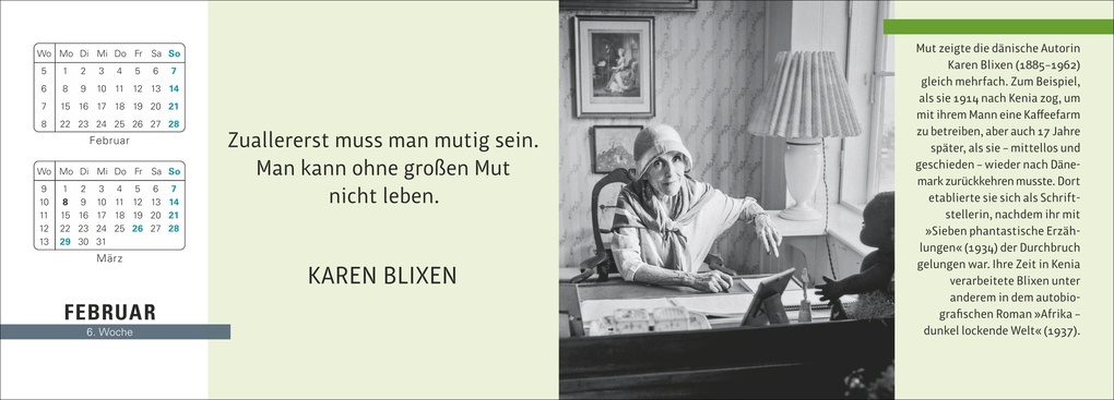 Weitere Ansicht: Der literarische Premium-Tischplaner 2027 - Wochenkalender mit Zitaten und Biografien ausgewählter Autorinnen und Autoren | Ulrike Issel