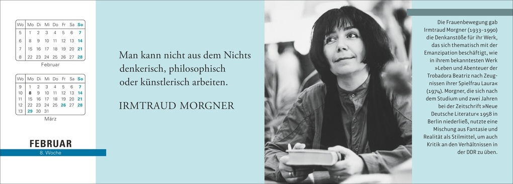 Weitere Ansicht: Der literarische Premium-Tischplaner 2027 - Wochenkalender mit Zitaten und Biografien ausgewählter Autorinnen und Autoren | Ulrike Issel