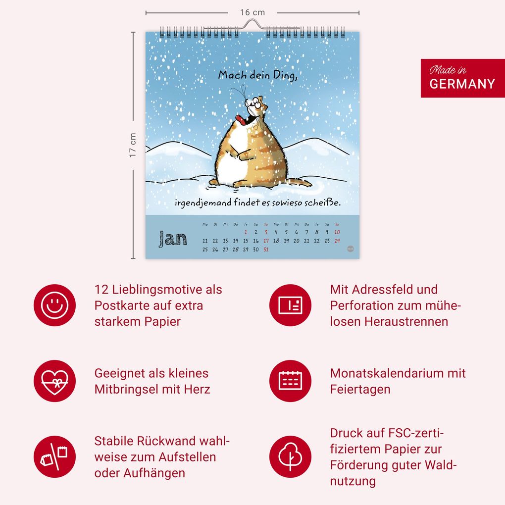 Weitere Ansicht: Catzz Postkartenkalender 2027 | Alexander Holzach