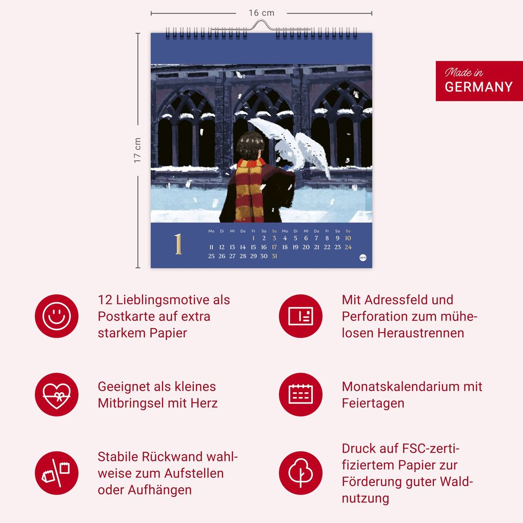 Weitere Ansicht: Harry Potter Postkartenkalender 2027