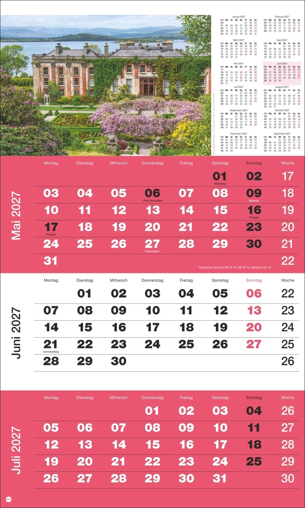 Weitere Ansicht: 3-Monatsplaner Foto Traumziele 2027