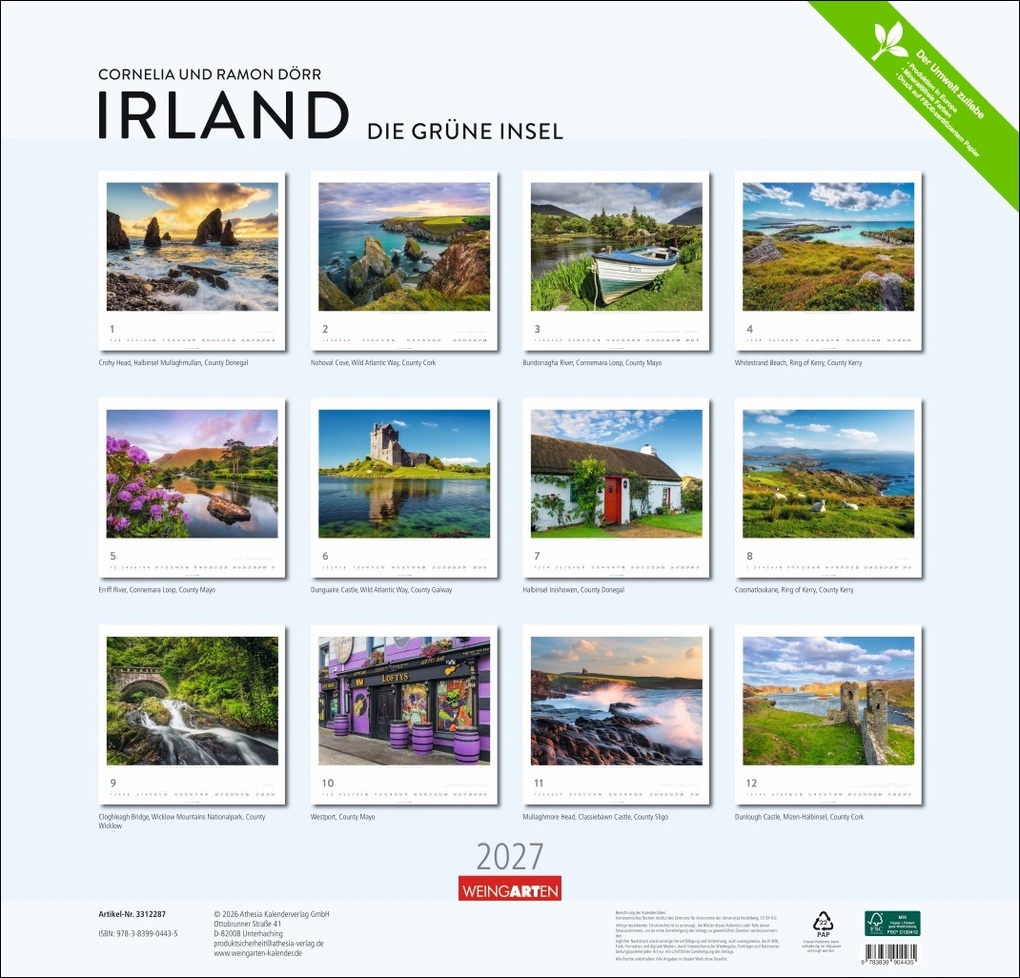 Weitere Ansicht: Irland Kalender 2027 - Die grüne Insel