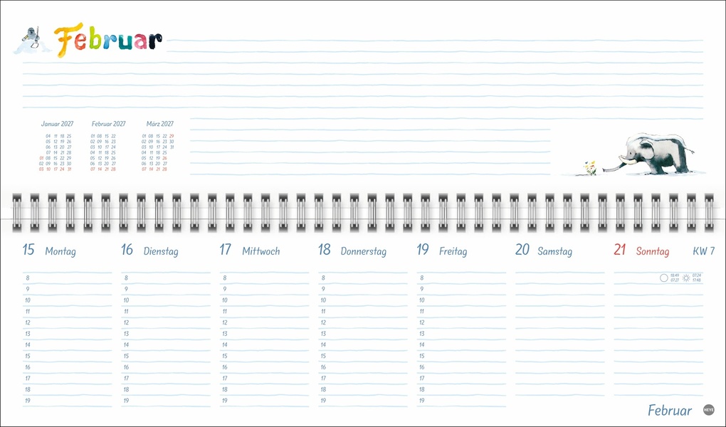 Weitere Ansicht: Helme Heine: Wochenquerplaner 2027 | Helme Heine