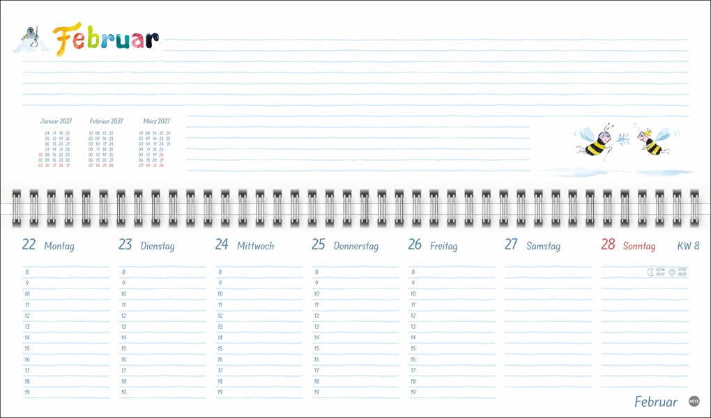 Weitere Ansicht: Helme Heine: Wochenquerplaner 2027 | Helme Heine
